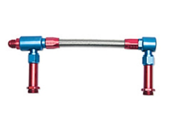 Picture of 8AN ProFlex Carb Inlet Kit, With Filter, Holey 4500 Carbs With Red/Blue Finish