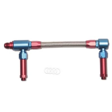 Picture of 8AN ProFlex Carb Inlet Kit, With Filter King Demon Carbs With Red/Blue Finish