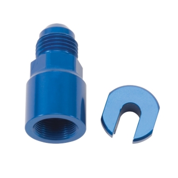 Picture of 6AN Male x 3/8" SAE Quick-Disconnect Female Threaded Cap Fitting, Blue Finish