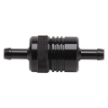 Picture of 3" Length, 1-1/8" O.D., 5/16" In/Out Aluminum Street Fuel Filter w/ Black Finish
