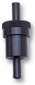 Picture of 3" Length, 1-1/8" O.D., 5/16" In/Out Aluminum Street Fuel Filter w/ Black Finish