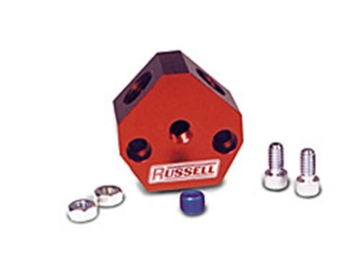 Picture of 3/8" Inlet And Outlet Aluminum Fuel Y-Blocks