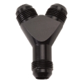 Picture of 8AN Male w/ Female 1/8" NPT Side Port Flare To Flare "Y" Fitting, Black Finish
