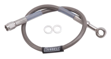 Picture of 10mm Banjo 3/8" To Straight 3AN Competion Brake Hose - 15" Length