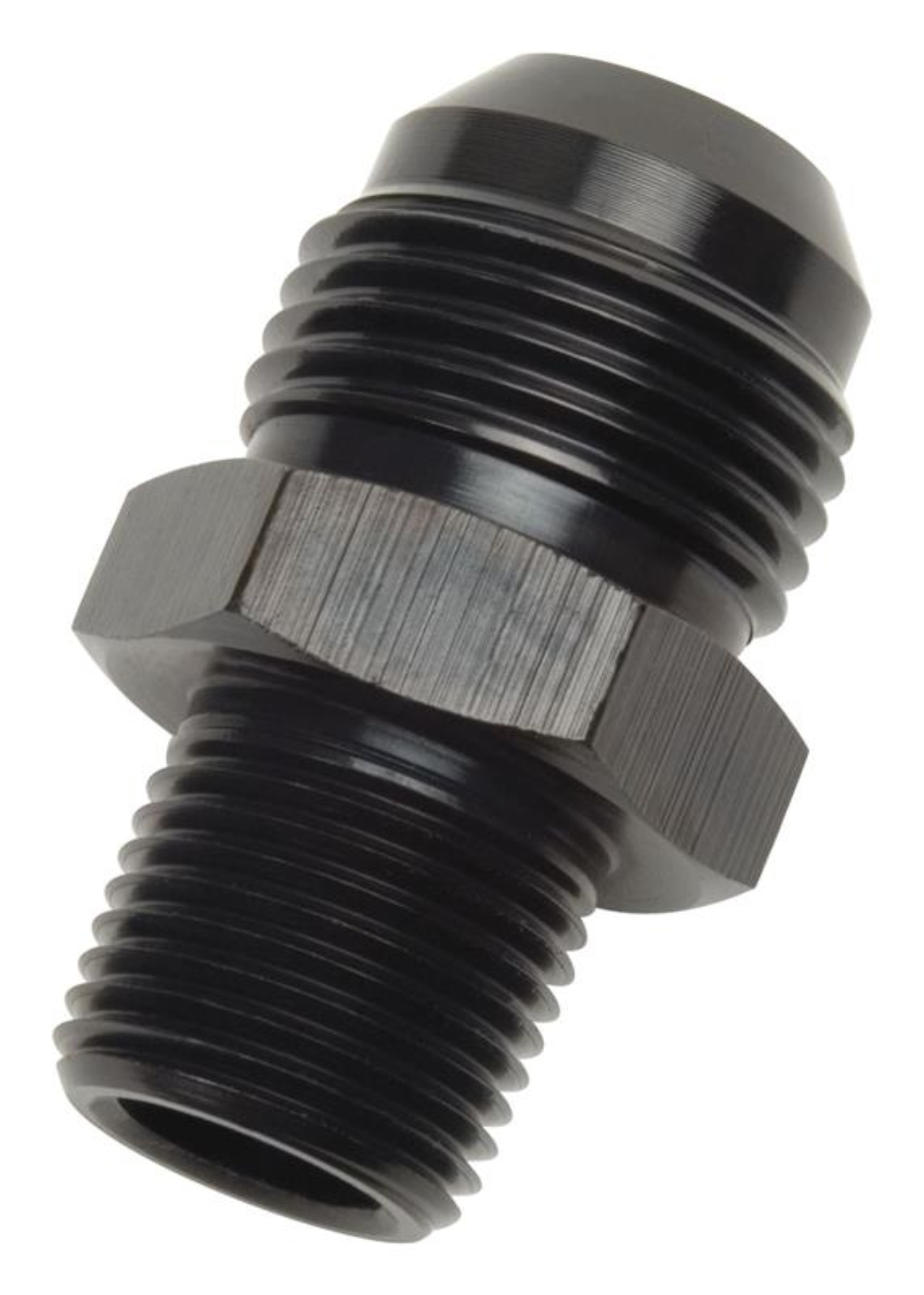 Picture of 4AN Straight Flare To 3/8" Pipe Adapter Fitting With Black Finish