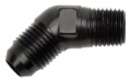 Picture of 6AN 45 Degree Flare To 1/8" Pipe Adapter Fitting With Black Finish