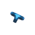 Picture of 6AN Flare To 3/8" Pipe Tee Adapter Fitting With Blue Finish