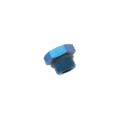 Picture of 3AN Straight Thread Plug Adapter Fitting And O-Ring With Blue Finish