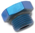Picture of 8AN Straight Thread Plug Adapter Fitting And O-Ring With Blue Finish