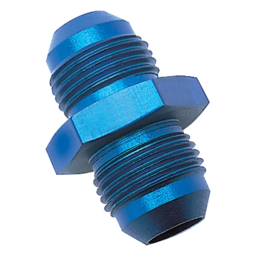 Picture of 10AN Flare Union Adapter Fitting With Blue Finish
