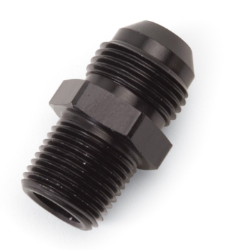 Picture of 6AN Straight Flare To 1/4" Pipe Adapter Fitting With Black Finish