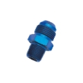 Picture of 6AN Straight Flare To 1/8" Pipe Adapter Fitting With Blue Finish