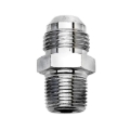Picture of 8AN to 3/8" NPT Pipe Stainless Steel Adapter Fitting With Natural Finish