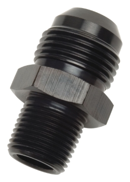 Picture of 10AN Straight Flare To 1/2" Pipe Adapter Fitting With Black Finish