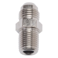 Picture of 8AN Straight Flare To 1/2" Pipe Adapter Fitting With Endura Finish