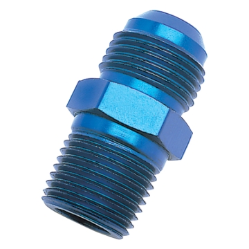Picture of 16AN Straight Flare To 1" Pipe Adapter Fitting With Blue Finish