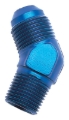 Picture of 4AN 45 Degree Flare To 1/4" Pipe Adapter Fitting With Blue Finish