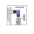 Picture of 6AN 90 degree Male x 1/2" NPT Male Adapter Fitting With Blue Finish