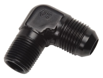 Picture of 4AN 90 Degree Flare To 1/4" Pipe Adapter Fitting With Black Finish