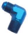 Picture of 6AN 90 Degree Flare To 1/8" Pipe Adapter Fitting With Blue Finish