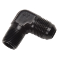 Picture of 4AN 90 Degree Flare To 1/4" Pipe Adapter Fitting With Black Finish