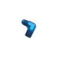 Picture of 6AN 90 Degree Flare To 3/8" Pipe Adapter Fitting With Blue Finish