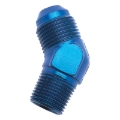 Picture of 4AN 45 Degree Flare To 1/8" Pipe Adapter Fitting With Blue Finish
