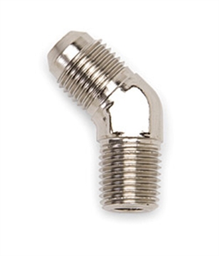 Picture of 6AN 45 Degree Flare To 1/4" Pipe Adapter Fitting With Endura Finish