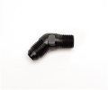 Picture of 6AN 45 Degree Flare To 1/4" Pipe Adapter Fitting With Black Finish