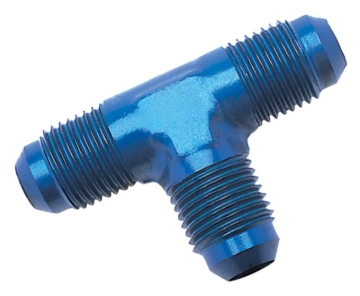 Picture of 10AN Flare Tee Adapter Fitting With Blue Finish