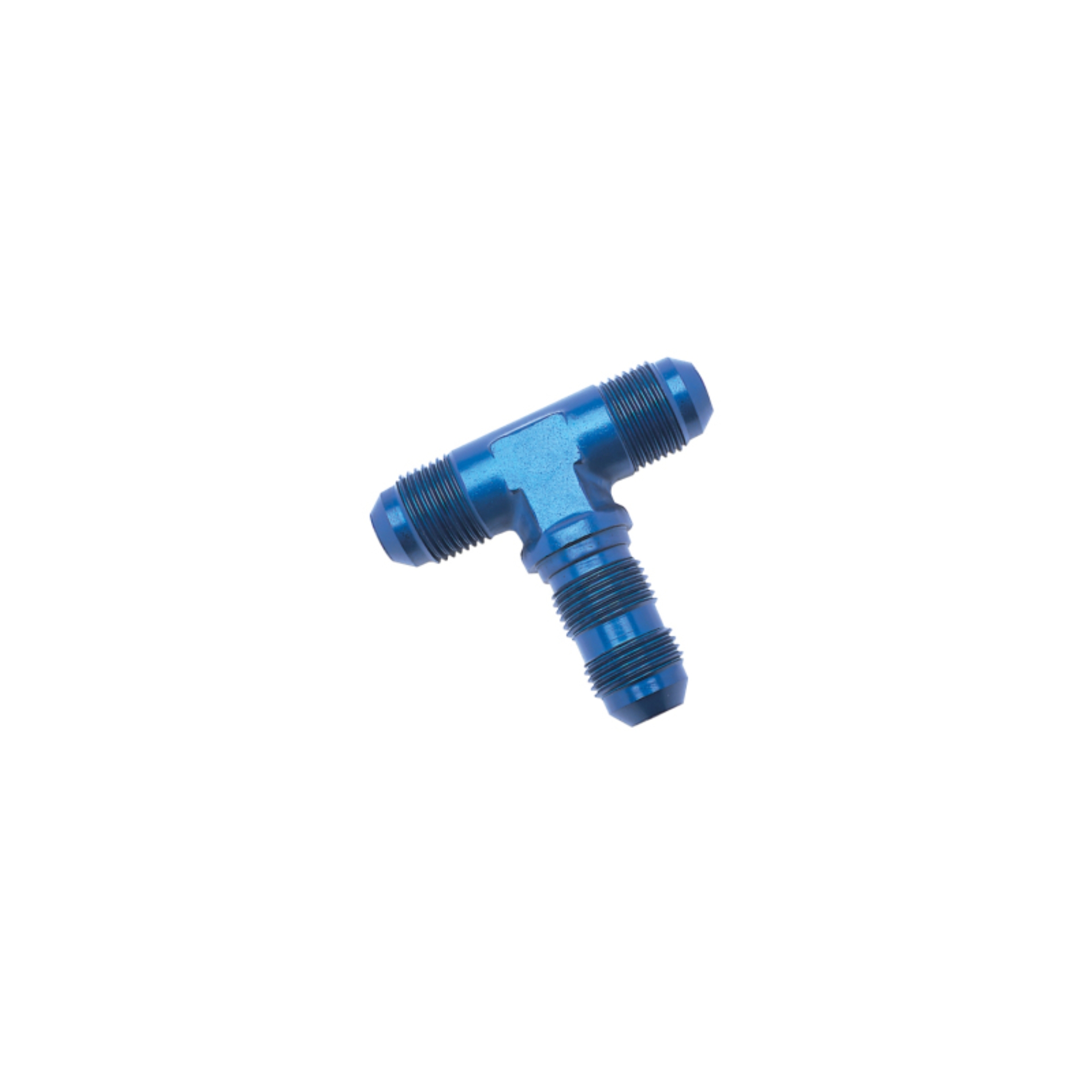 Picture of 12AN Flare Bulkhead Tee Adapter Fitting With Blue Finish