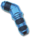 Picture of 10AN 45 Degree Flare Bulkhead Adapter Fitting With Blue Finish