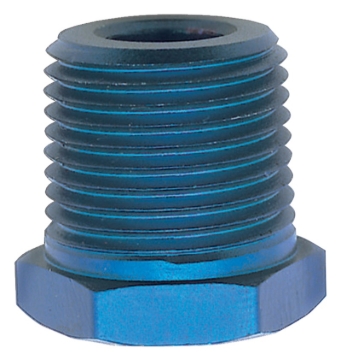 Picture of 3/8" Male To 1/4" Female Pipe Bushing Reducer Adapter Fitting With Blue Finish
