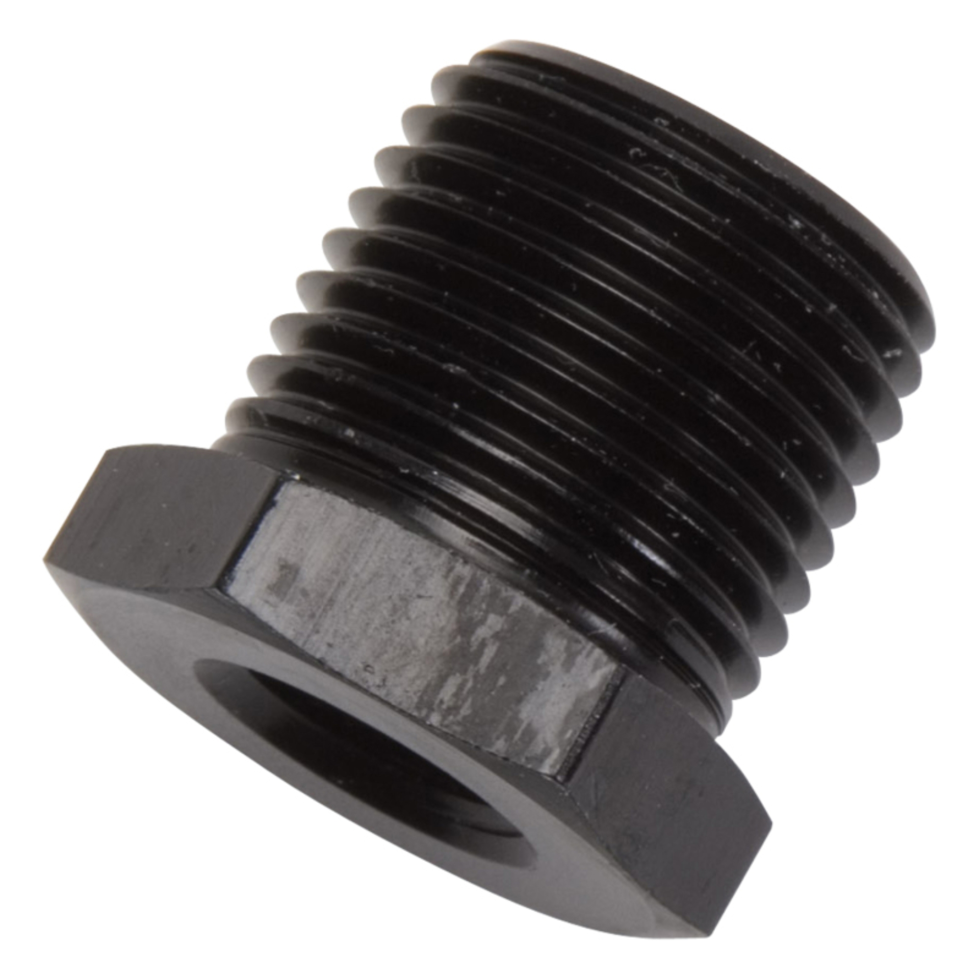 Picture of 1/2" Male To 3/8" Female Pipe Bushing Reducer Adapter Fitting With Black Finish