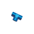Picture of 1/8" Female NPT Pipe Tee Adapter Fitting With Blue Finish