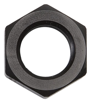 Picture of 6AN To 9/16" -18 Thread Bulkhead Nut Adapter Fitting With Black Finish