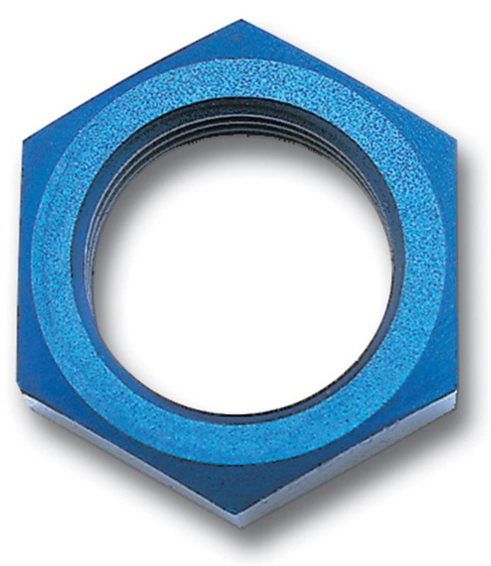 Picture of 10AN To 7/8" -14 Thread Bulkhead Nut Adapter Fitting With Blue Finish