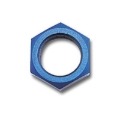 Picture of 6AN To 9/16" -18 Thread Bulkhead Nut Adapter Fitting With Blue Finish