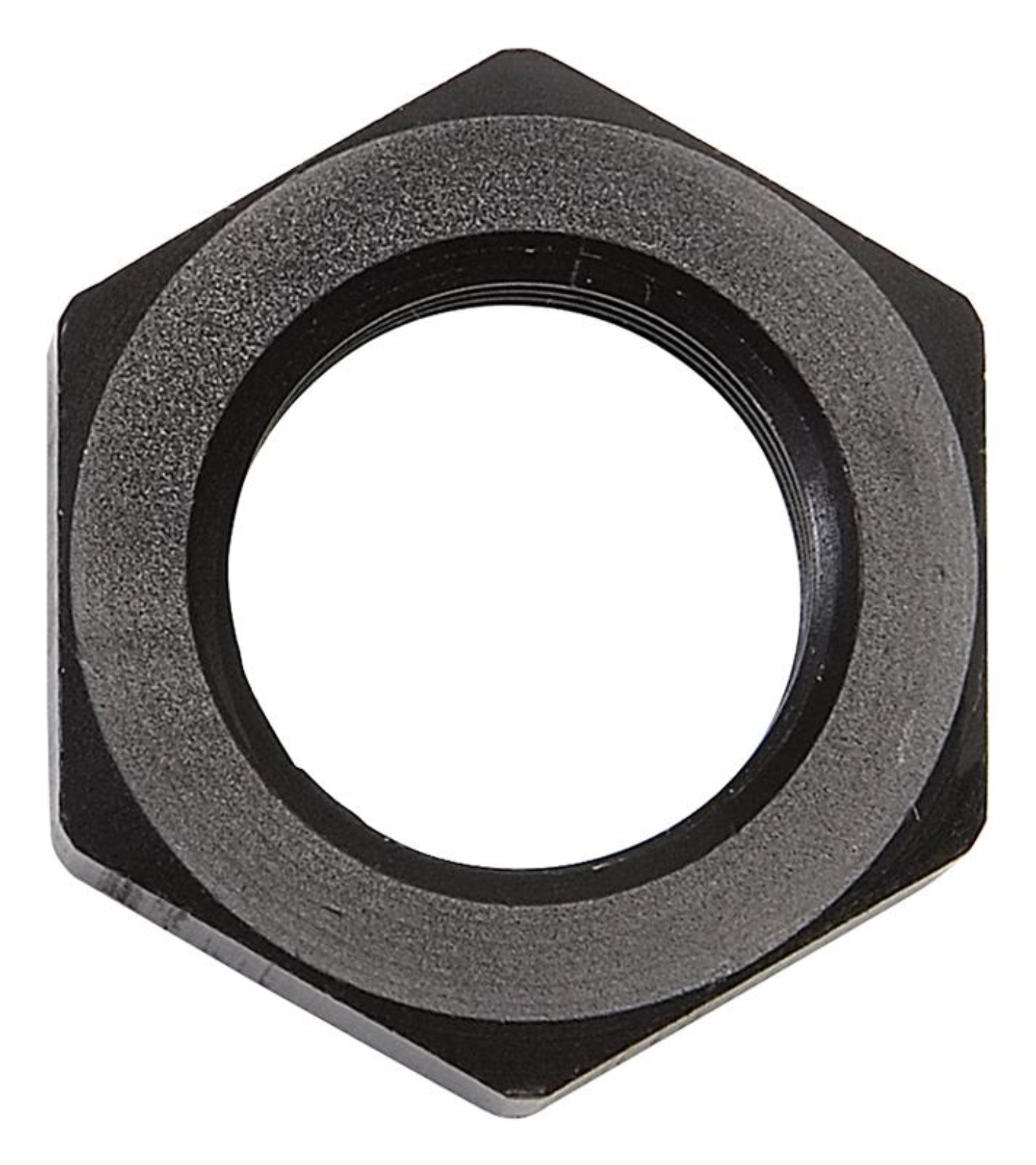 Picture of 12AN To 1 1/16" -12 Thread Bulkhead Nut Adapter Fitting With Black Finish