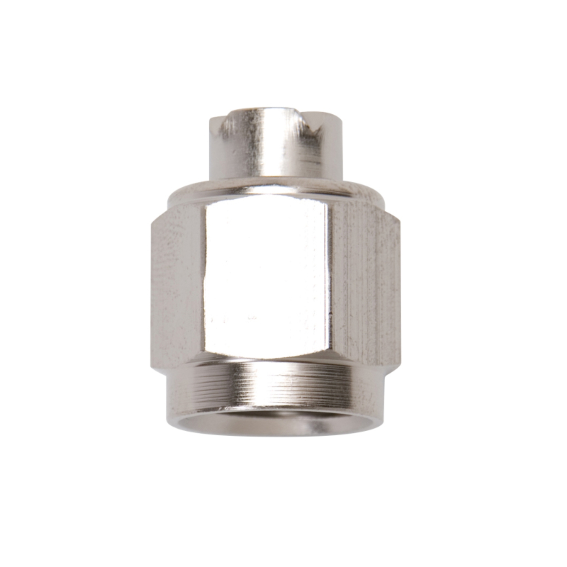 Picture of 8AN Flare Cap Adapter Fitting With Endura Finish