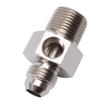 Picture of 6AN Flare To 3/8" Pipe Fuel Pressure Adapter With Endura Finish