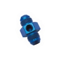 Picture of 8AN Flare Union Fuel Pressure Adapter With Blue Finish