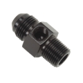 Picture of 8AN Flare To 3/8" Pipe Fuel Pressure Adapter With Black Finish