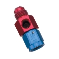 Picture of 4AN Fuel Pressure Takeoff Adapter, 1/8" NPT Side Port With Red/Blue Finish