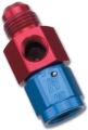 Picture of 10AN Fuel Pressure Takeoff Adapter, 1/8" NPT Side Port With Red/Blue Finish