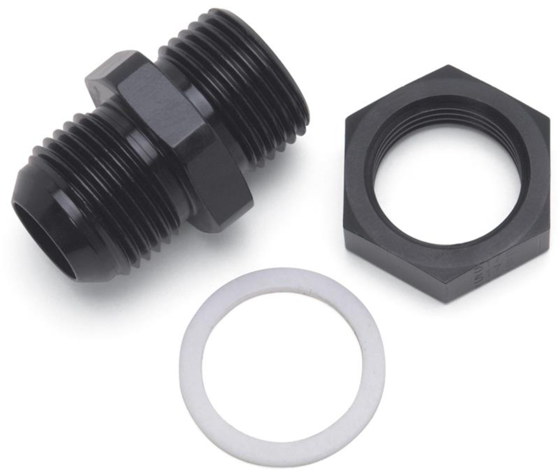 Picture of 8AN Fuel Cell Bulkhead Fitting With Black Finish