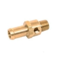 Picture of 3/8" NPT x 17MM Smooth Hose Adapter, 1/8" NPT Female Side Port, Gold Finish
