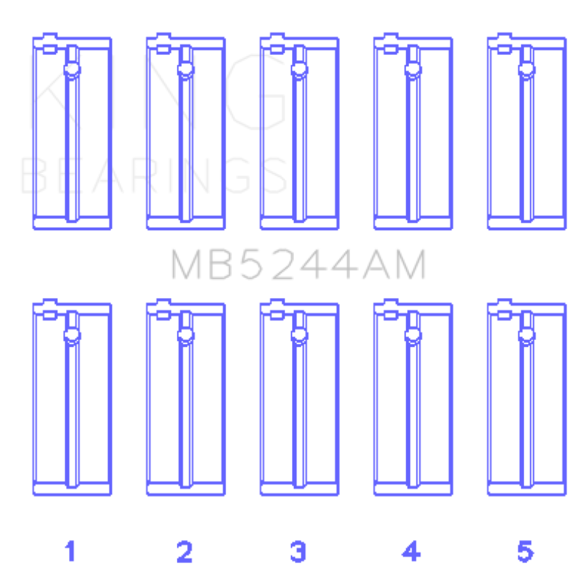 Picture of King Engine Bearings KING Main Bearings - MB5244AM