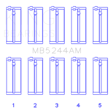 Picture of King Engine Bearings KING Main Bearings - MB5244AM0.75