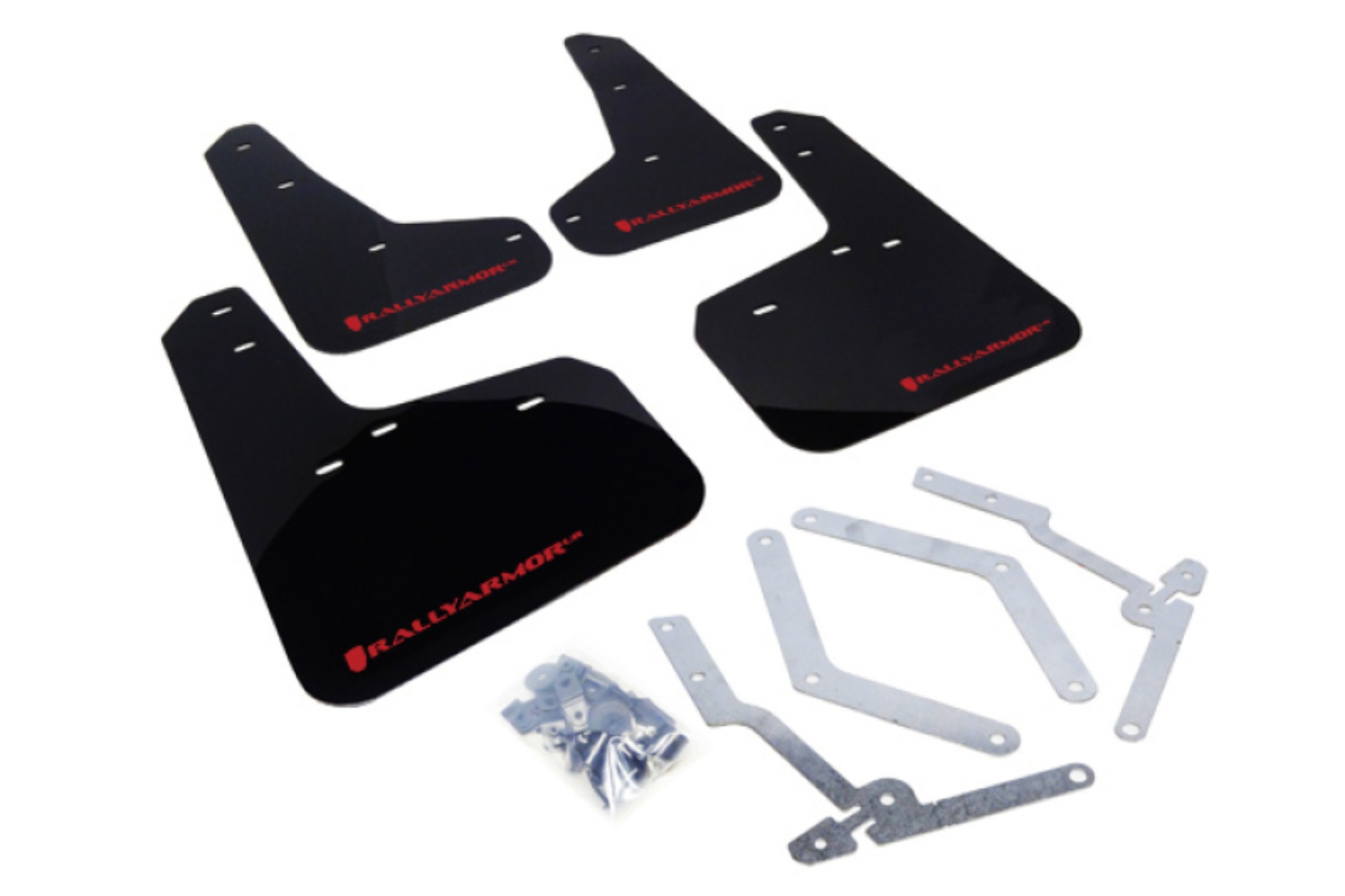 Picture of Rally Armor RAL UR Blk Flap/Rd Logo Mud Flaps - MF27-UR-BLK/RD
